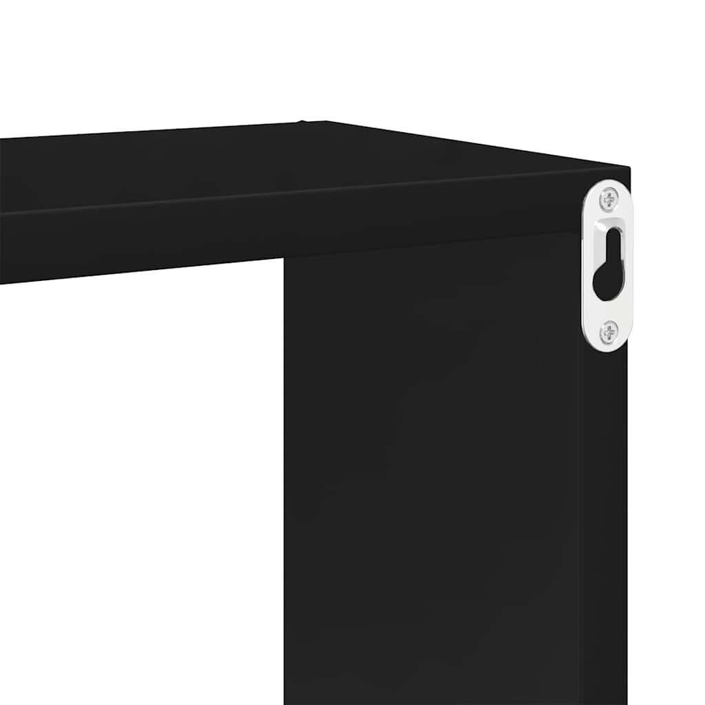 Würfelregale 4 Stk. Hochglanz-Schwarz 30x15x30 cm