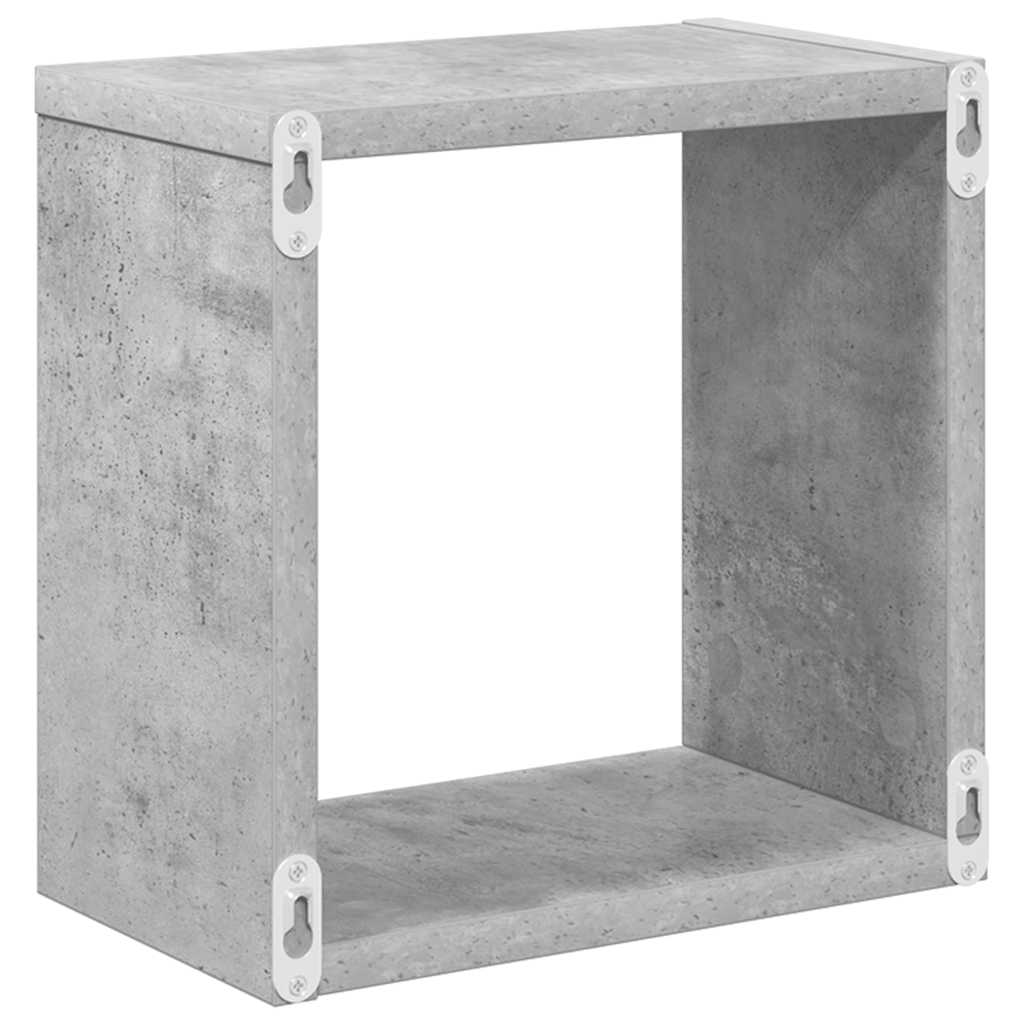 Würfelregale 2 Stk. Betongrau 26x15x26 cm