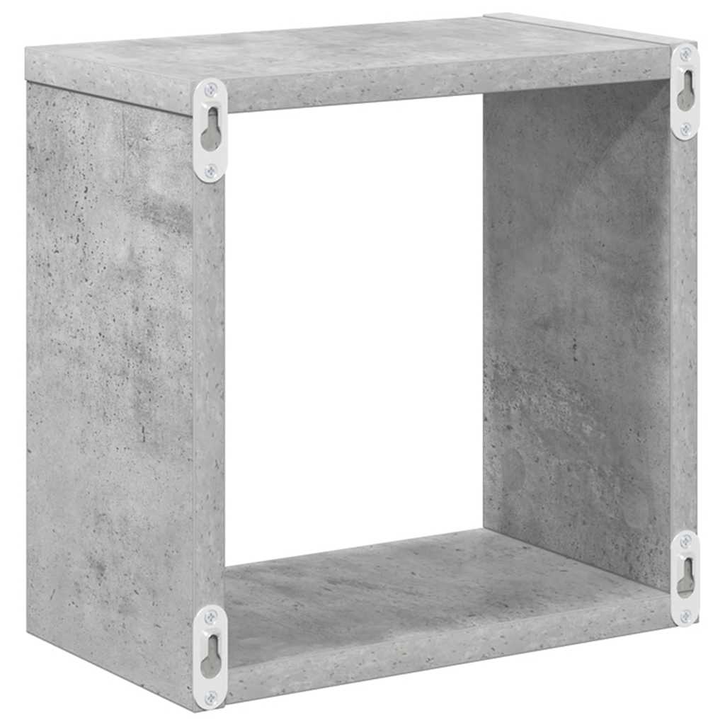 Würfelregale 4 Stk. Betongrau 26x15x26 cm