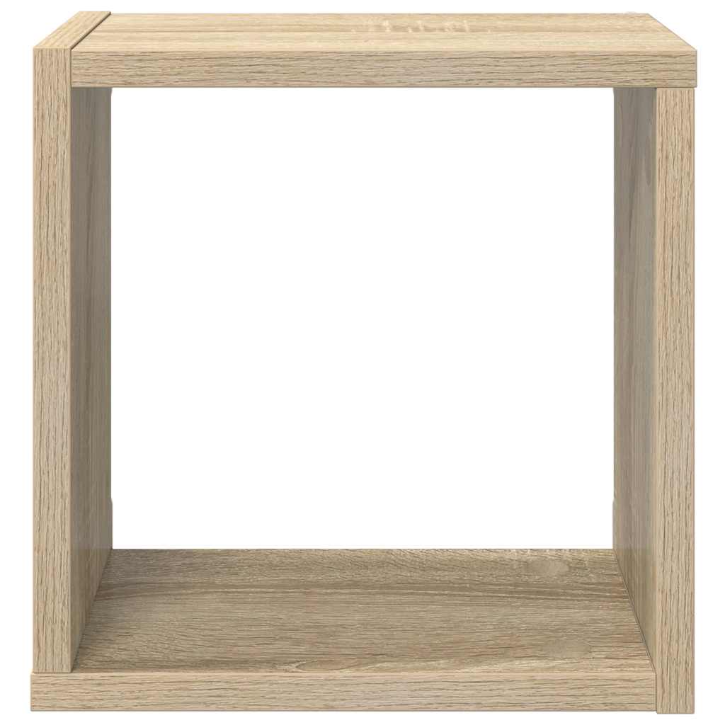 Würfelregale 4 Stk. Weiß und Sonoma-Eiche 26x15x26 cm