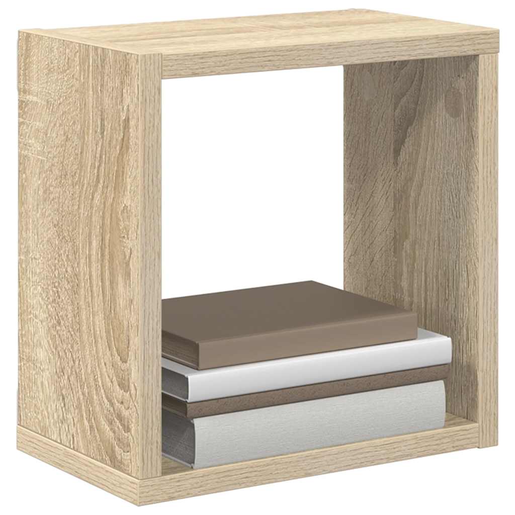 Würfelregale 6 Stk. Weiß und Sonoma-Eiche 26x15x26 cm