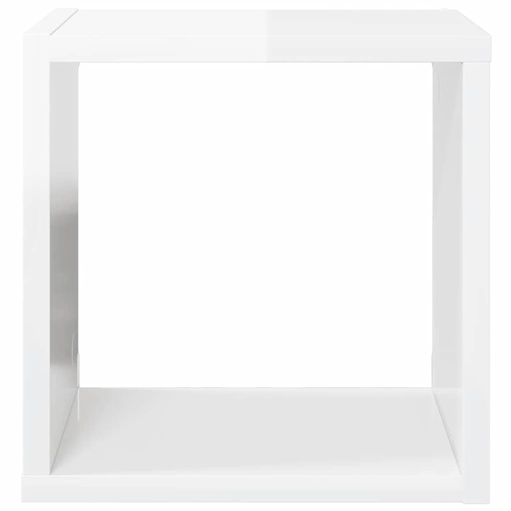 Würfelregale 4 Stk. Hochglanz-Weiß 26x15x26 cm