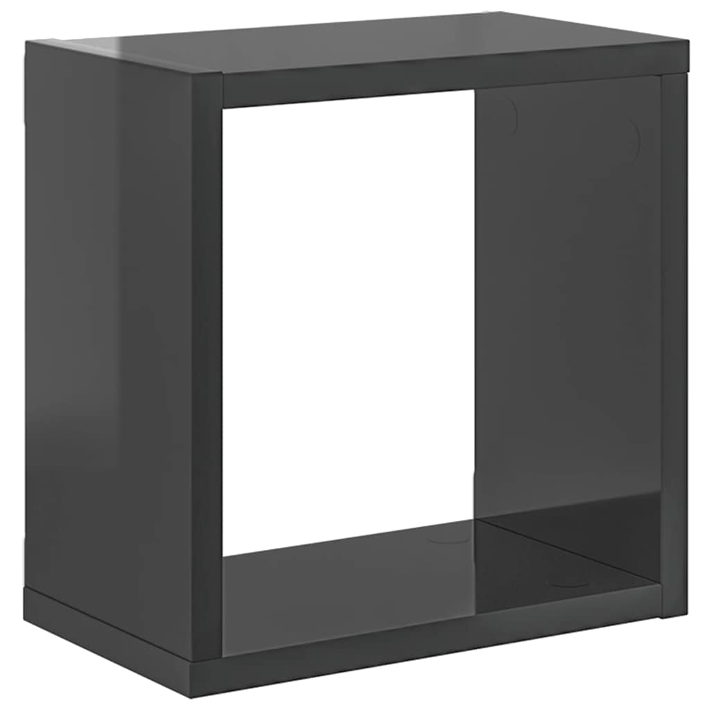 Würfelregale 4 Stk. Hochglanz-Grau 26x15x26 cm