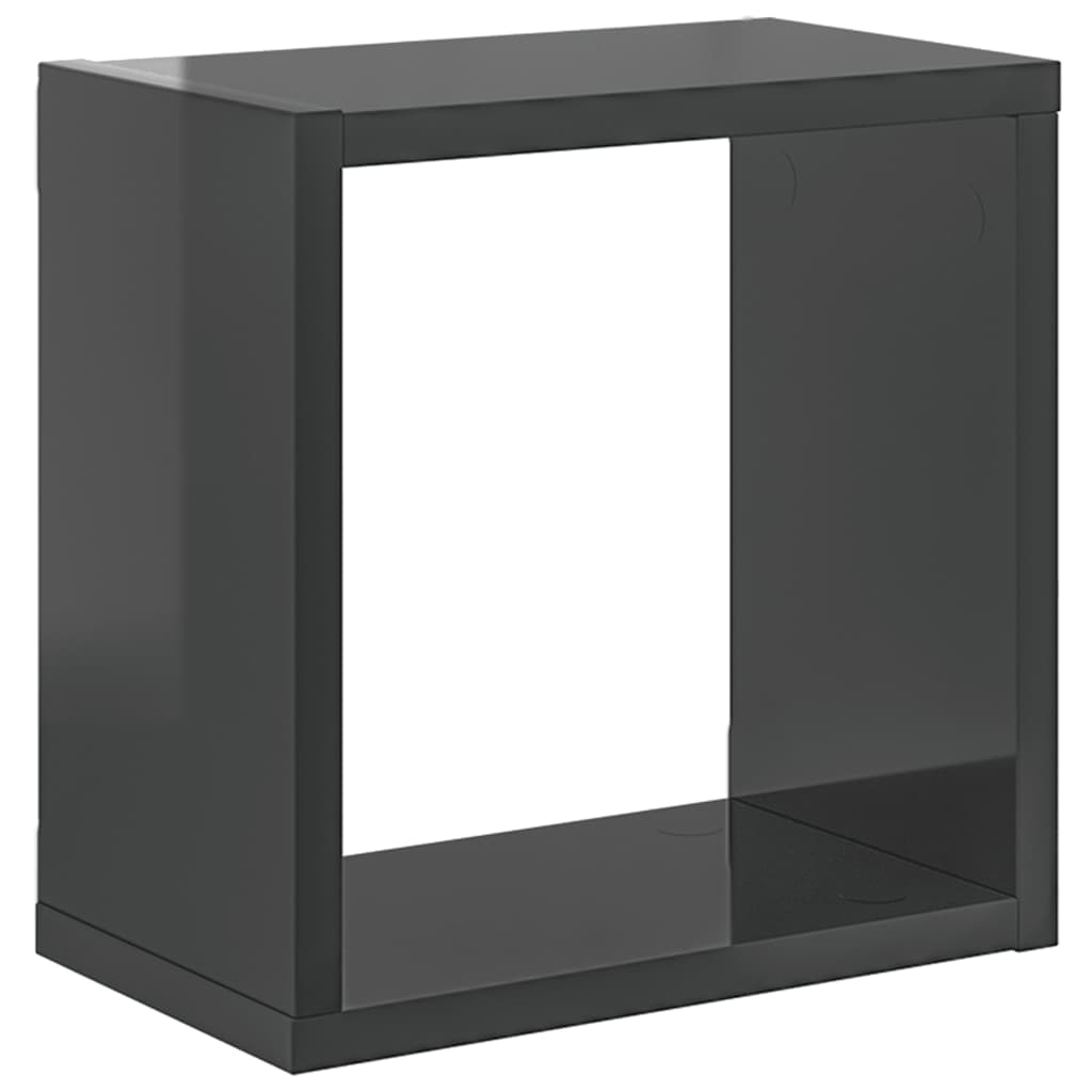 Würfelregale 6 Stk. Hochglanz-Grau 26x15x26 cm
