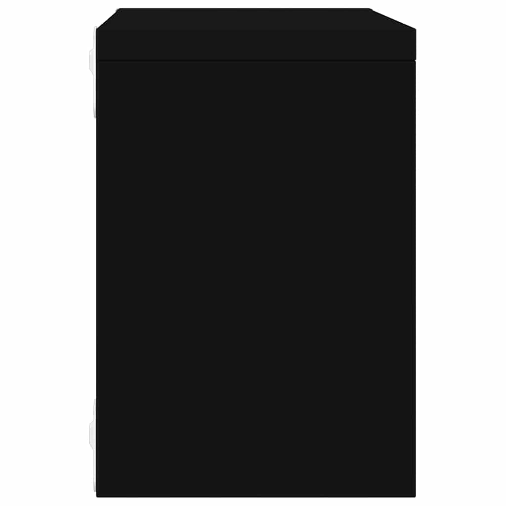 Würfelregale 6 Stk. Schwarz 22x15x22 cm