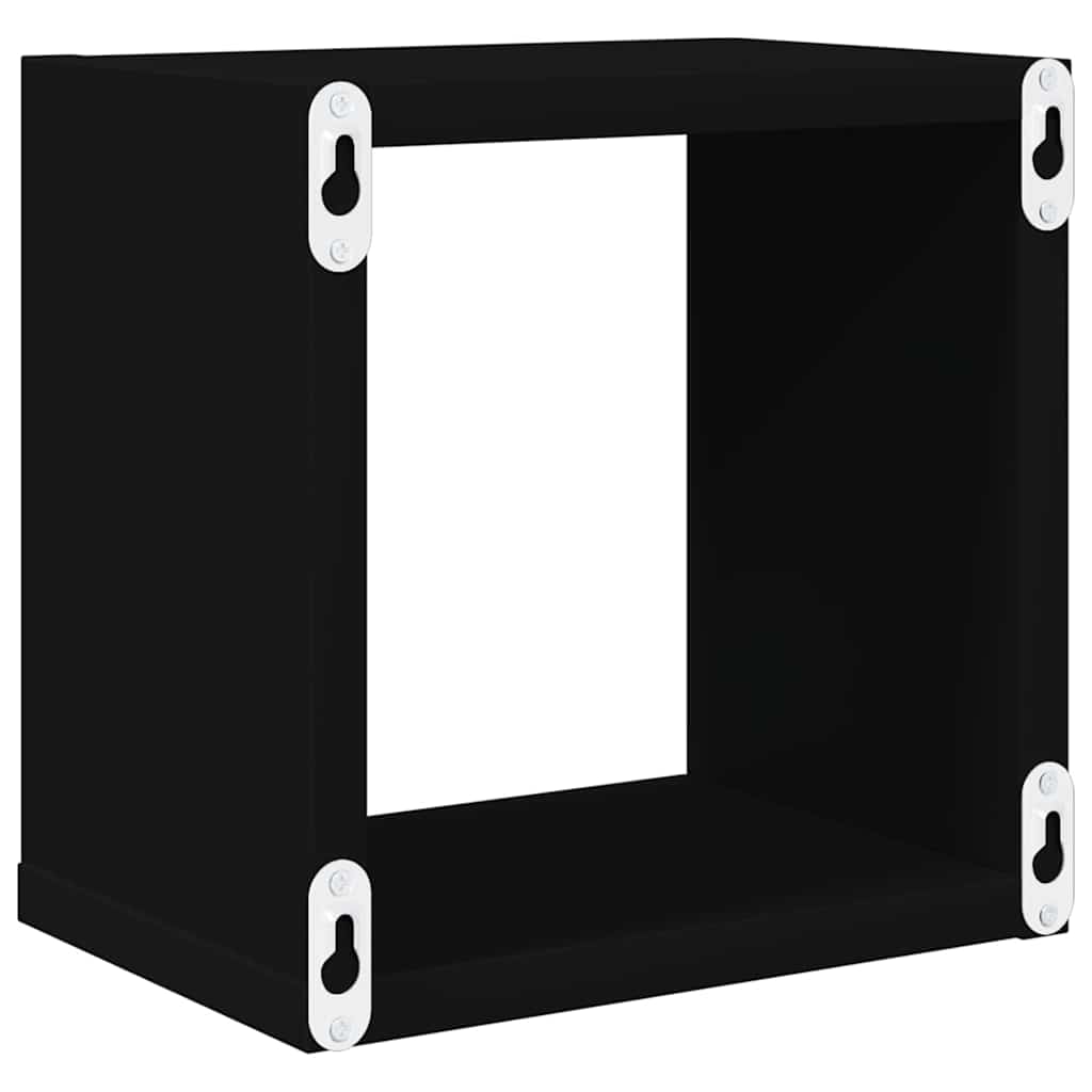 Würfelregale 6 Stk. Schwarz 22x15x22 cm