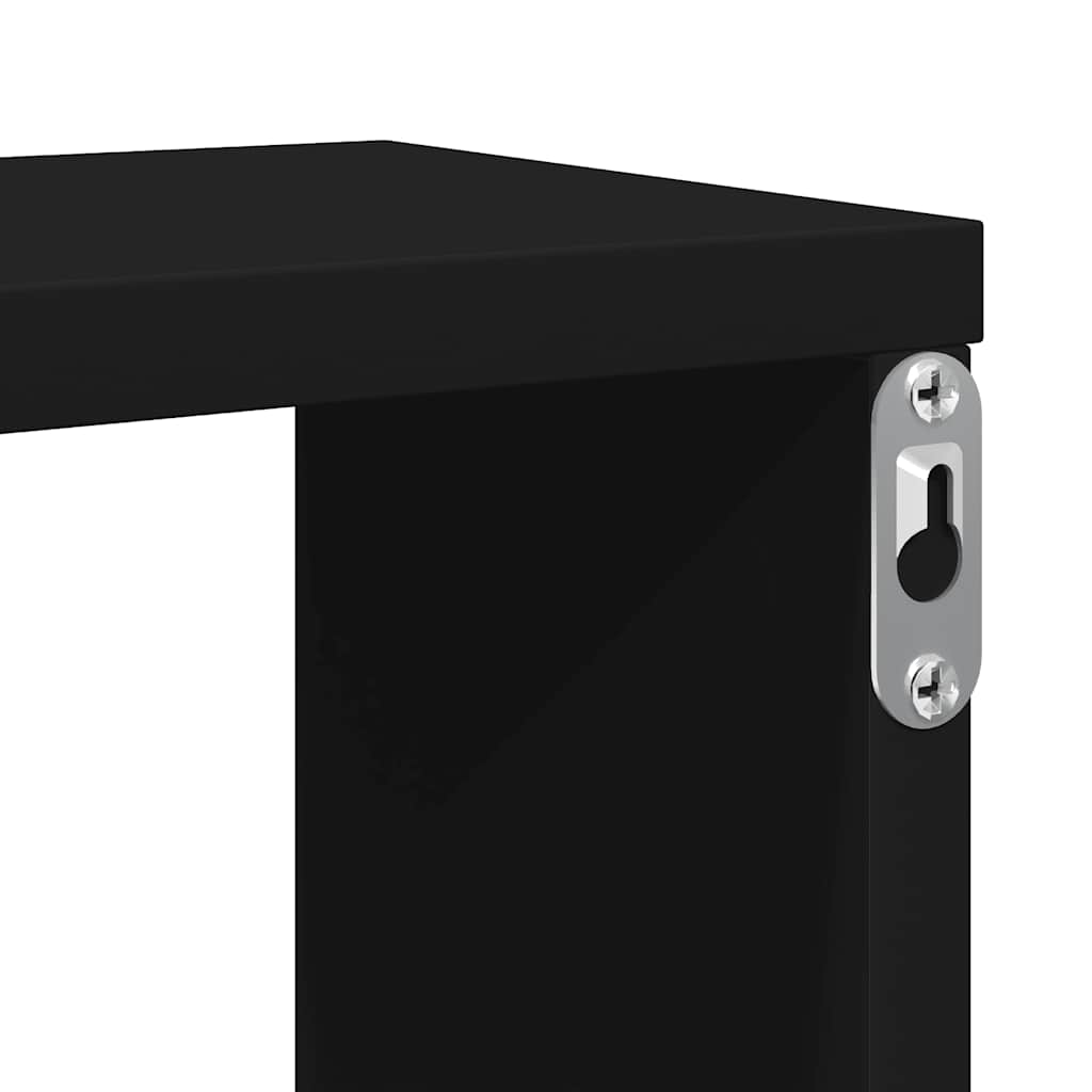 Würfelregale 2 Stk. Schwarz 100x15x30 cm Holzwerkstoff