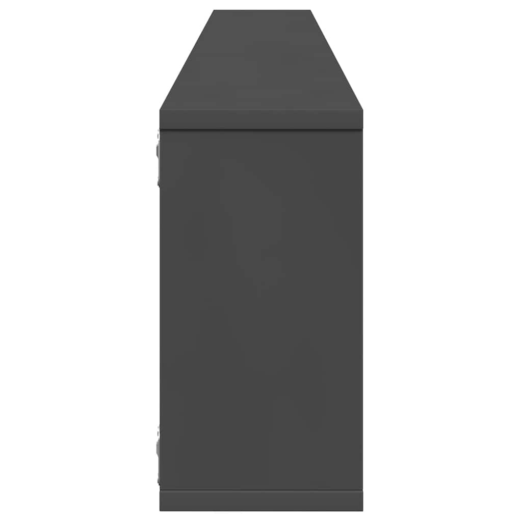 Würfelregale 6 Stk. Grau 100x15x30 cm Holzwerkstoff