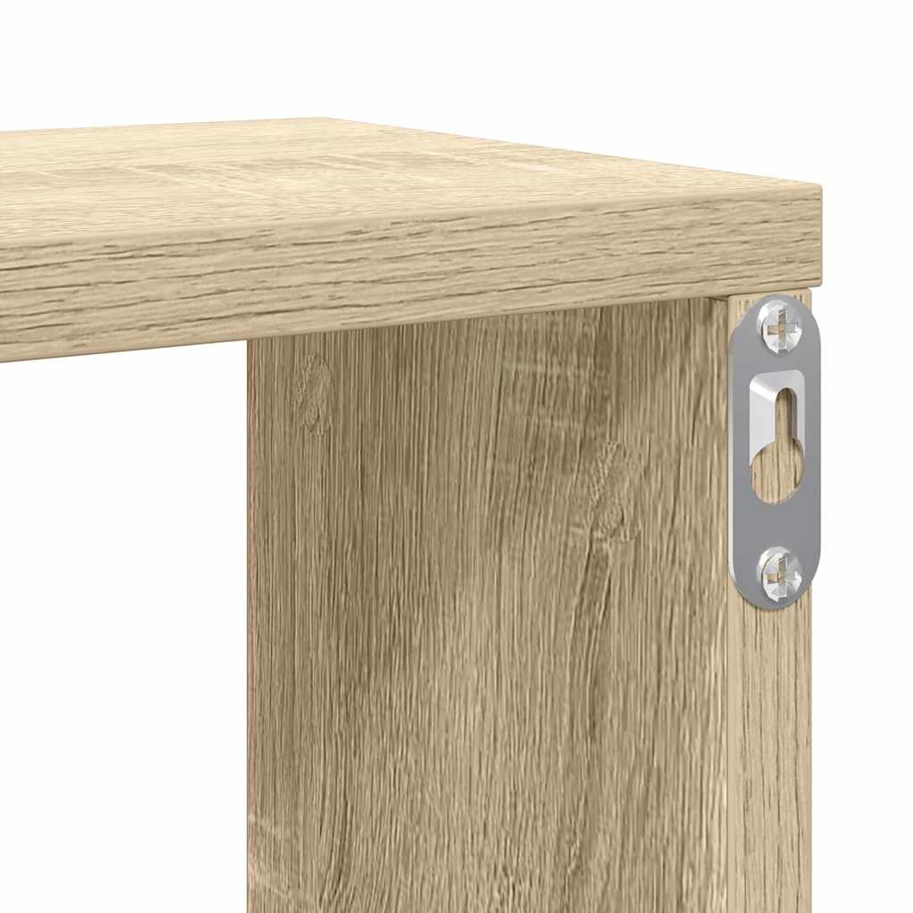 Würfelregale 2 Stk. Sonoma-Eiche 100x15x30 cm Holzwerkstoff