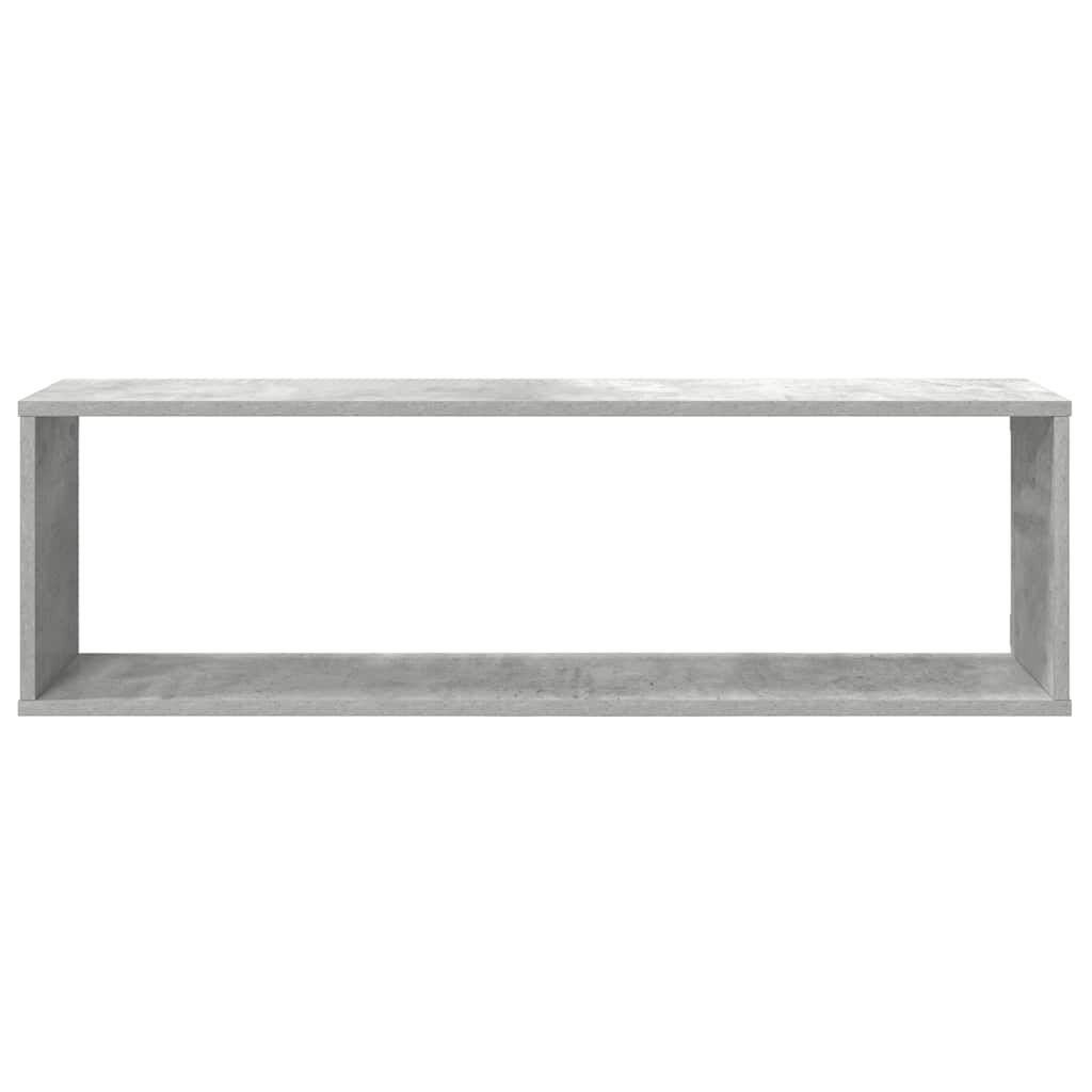 Würfelregale 2 Stk. Betongrau 100x15x30 cm Holzwerkstoff