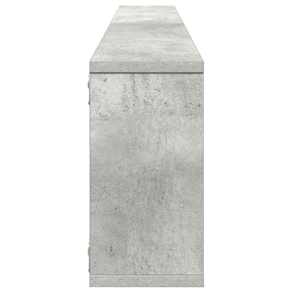Würfelregale 4 Stk. Betongrau 100x15x30 cm Holzwerkstoff