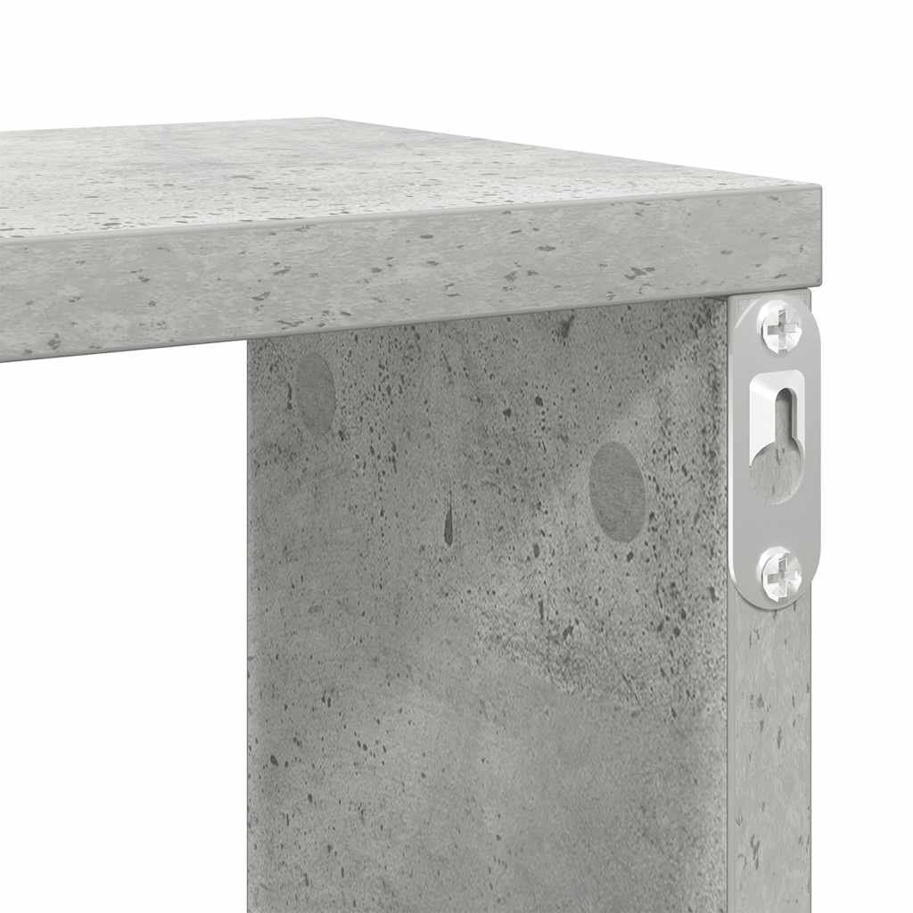 Würfelregale 4 Stk. Betongrau 100x15x30 cm Holzwerkstoff