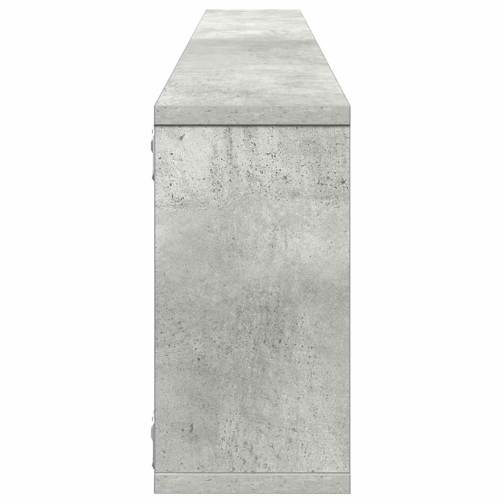 Würfelregale 6 Stk. Betongrau 100x15x30 cm Holzwerkstoff