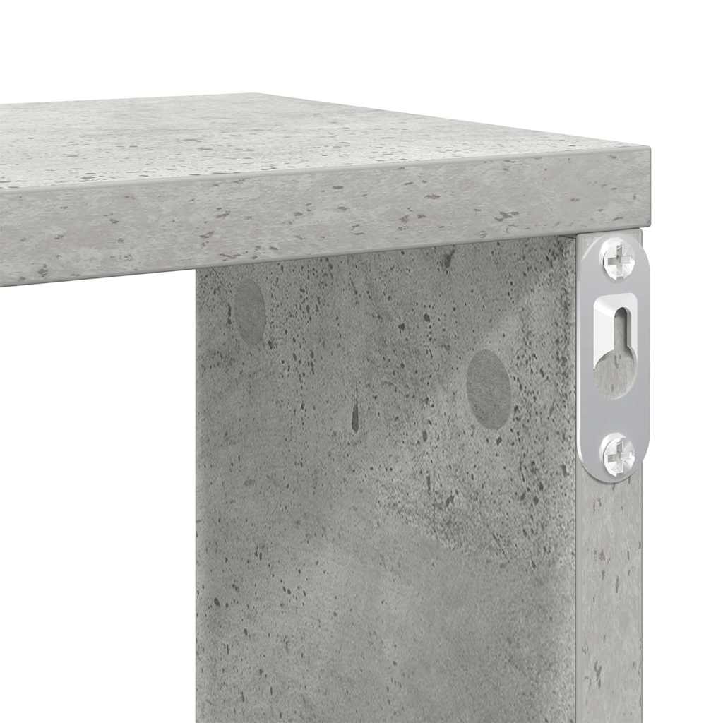 Würfelregale 6 Stk. Betongrau 100x15x30 cm Holzwerkstoff