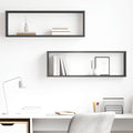 Würfelregale 2 Stk. Grau 80x15x26,5 cm Holzwerkstoff