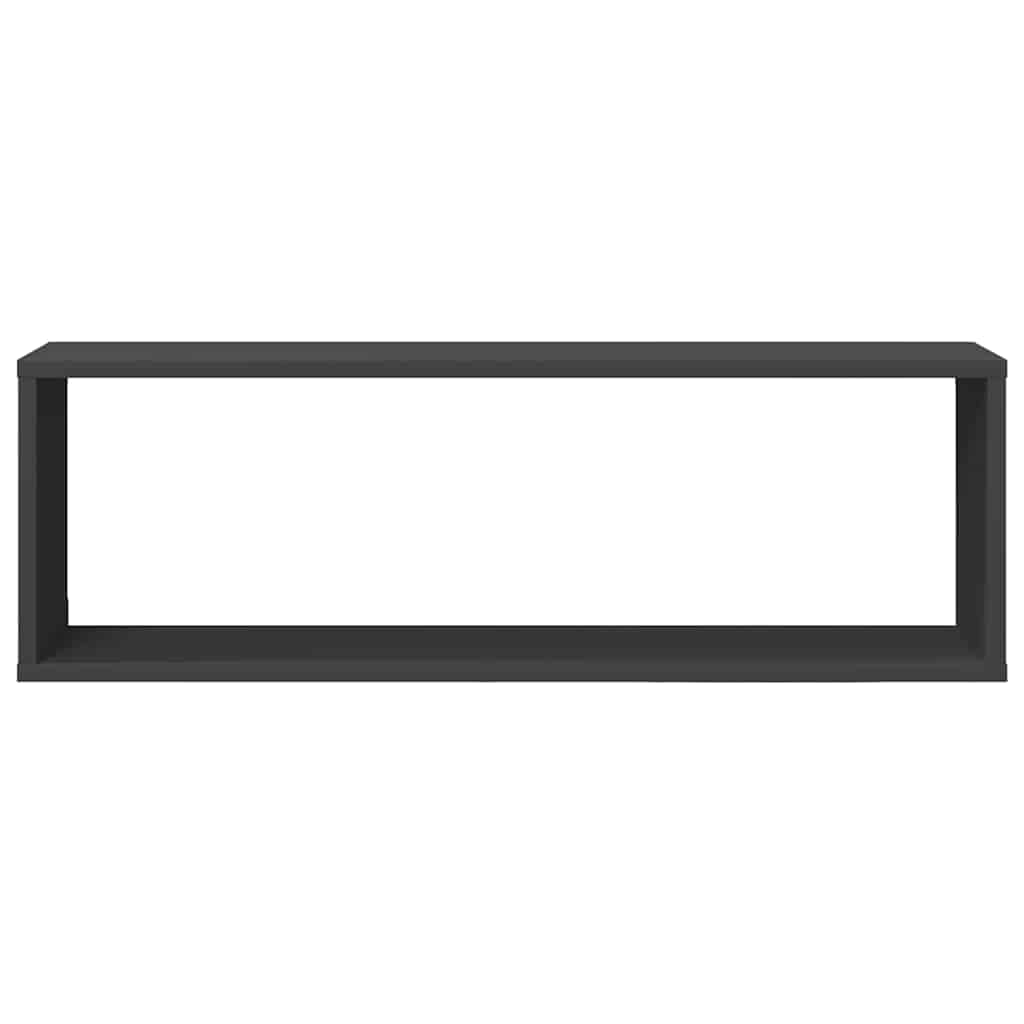 Würfelregale 4 Stk. Grau 80x15x26,5 cm Holzwerkstoff
