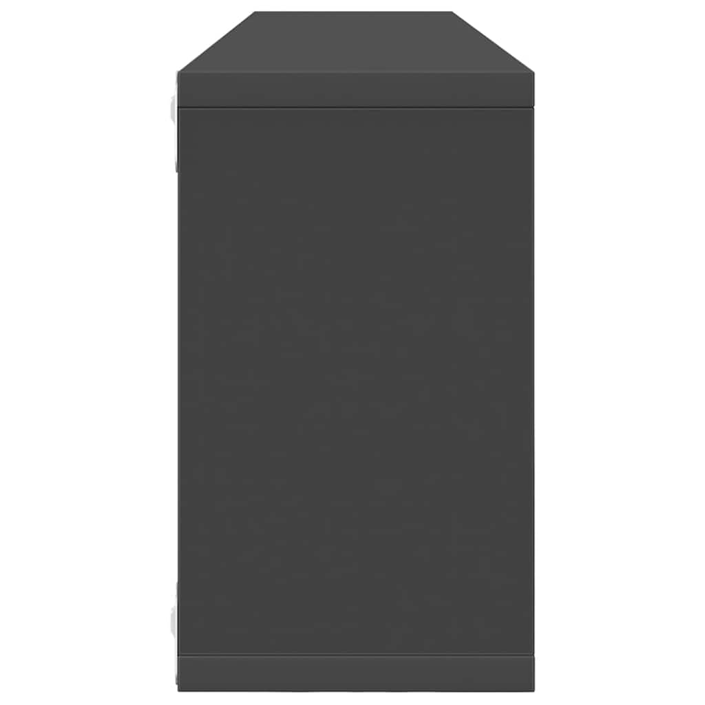 Würfelregale 6 Stk. Grau 80x15x26,5 cm Holzwerkstoff