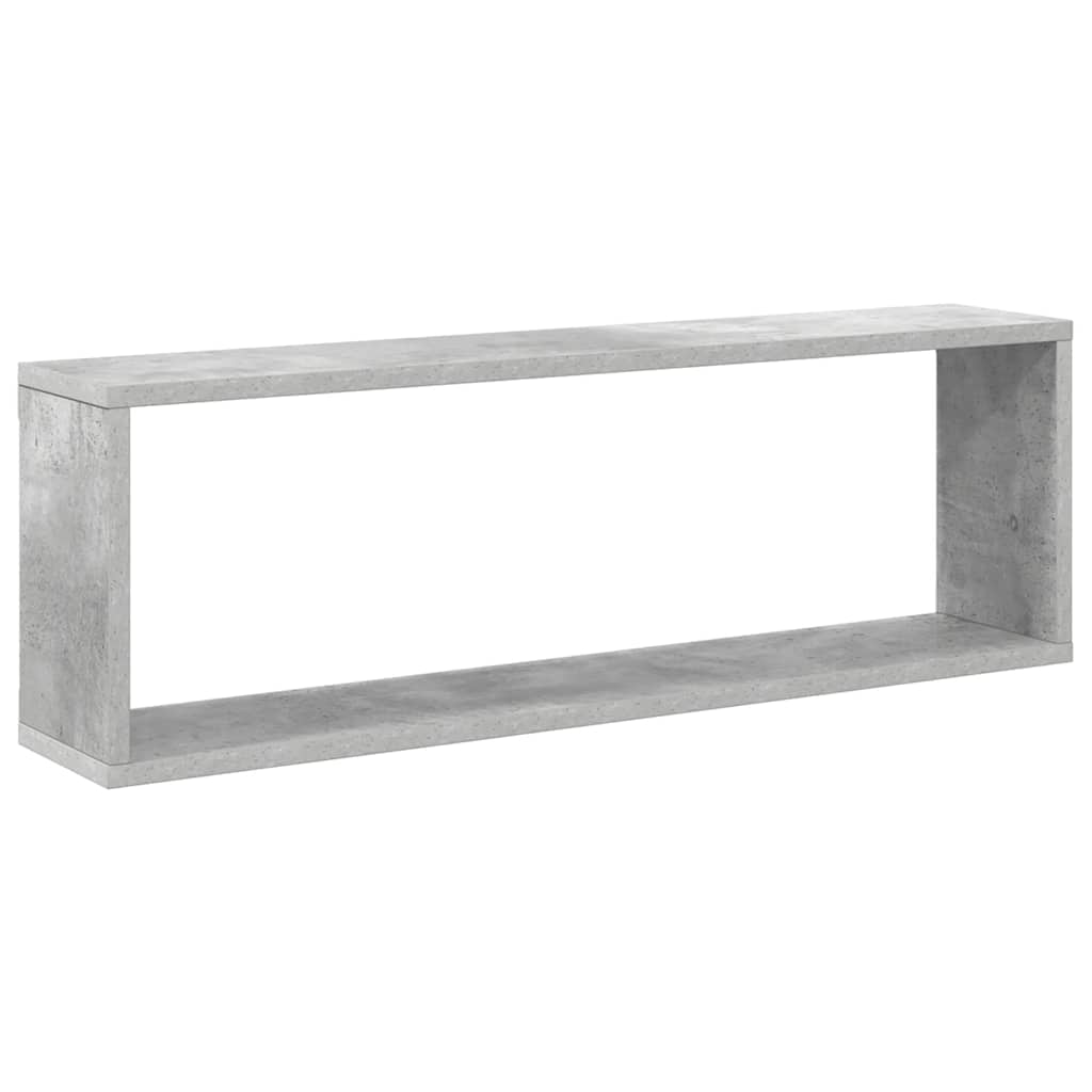 Würfelregale 2 Stk. Betongrau 80x15x26,5 cm Holzwerkstoff
