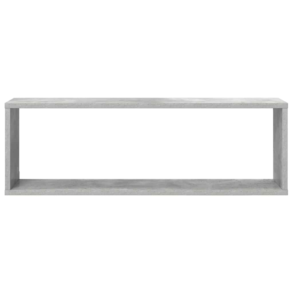 Würfelregale 2 Stk. Betongrau 80x15x26,5 cm Holzwerkstoff