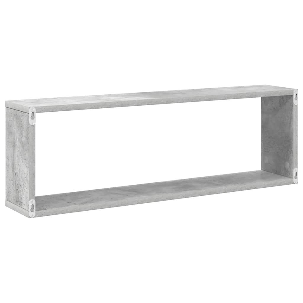 Würfelregale 4 Stk. Betongrau 80x15x26,5 cm Holzwerkstoff