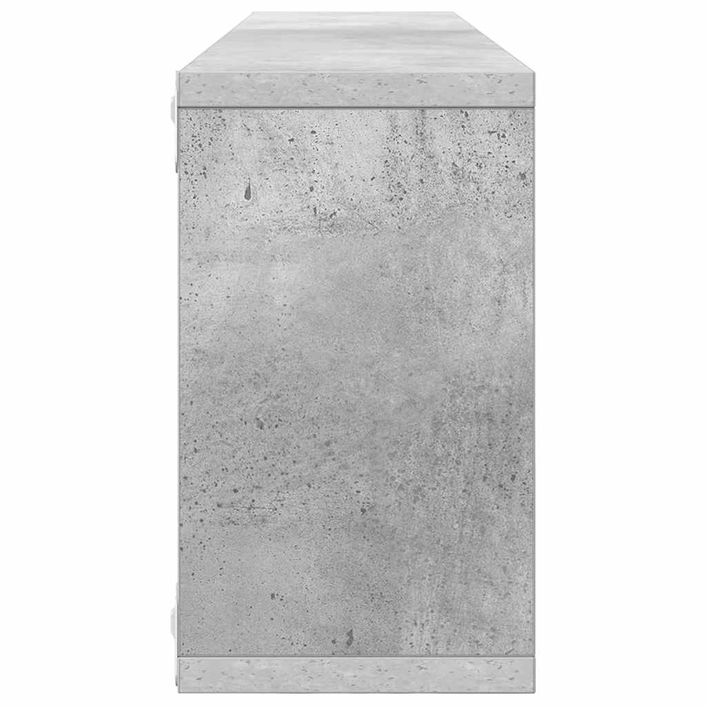 Würfelregale 6 Stk. Betongrau 80x15x26,5 cm Holzwerkstoff