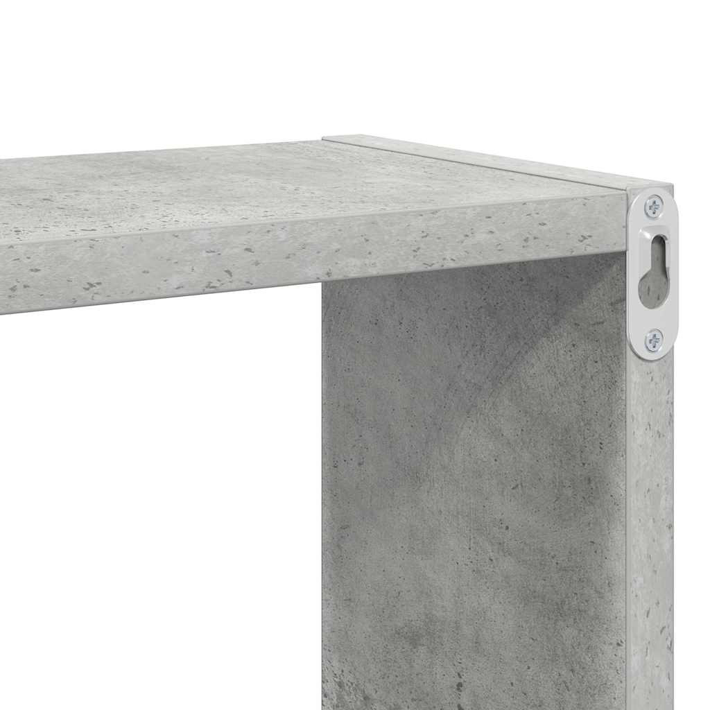 Würfelregale 6 Stk. Betongrau 80x15x26,5 cm Holzwerkstoff