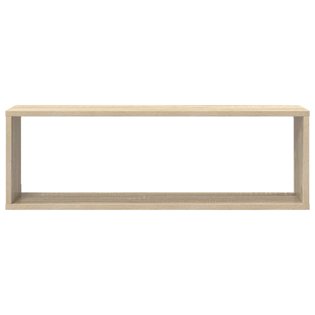 Würfelregale 6Stk. Weiß Sonoma-Eiche 80x15x26,5cm Holzwerkstoff