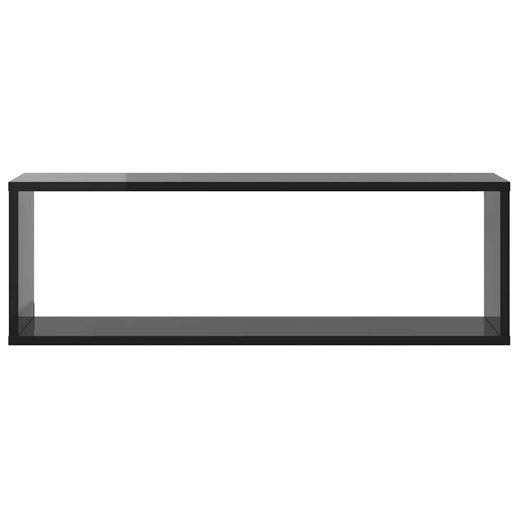 Würfelregale 6 Stk. Hochglanz-Grau 80x15x26,5 cm Holzwerkstoff