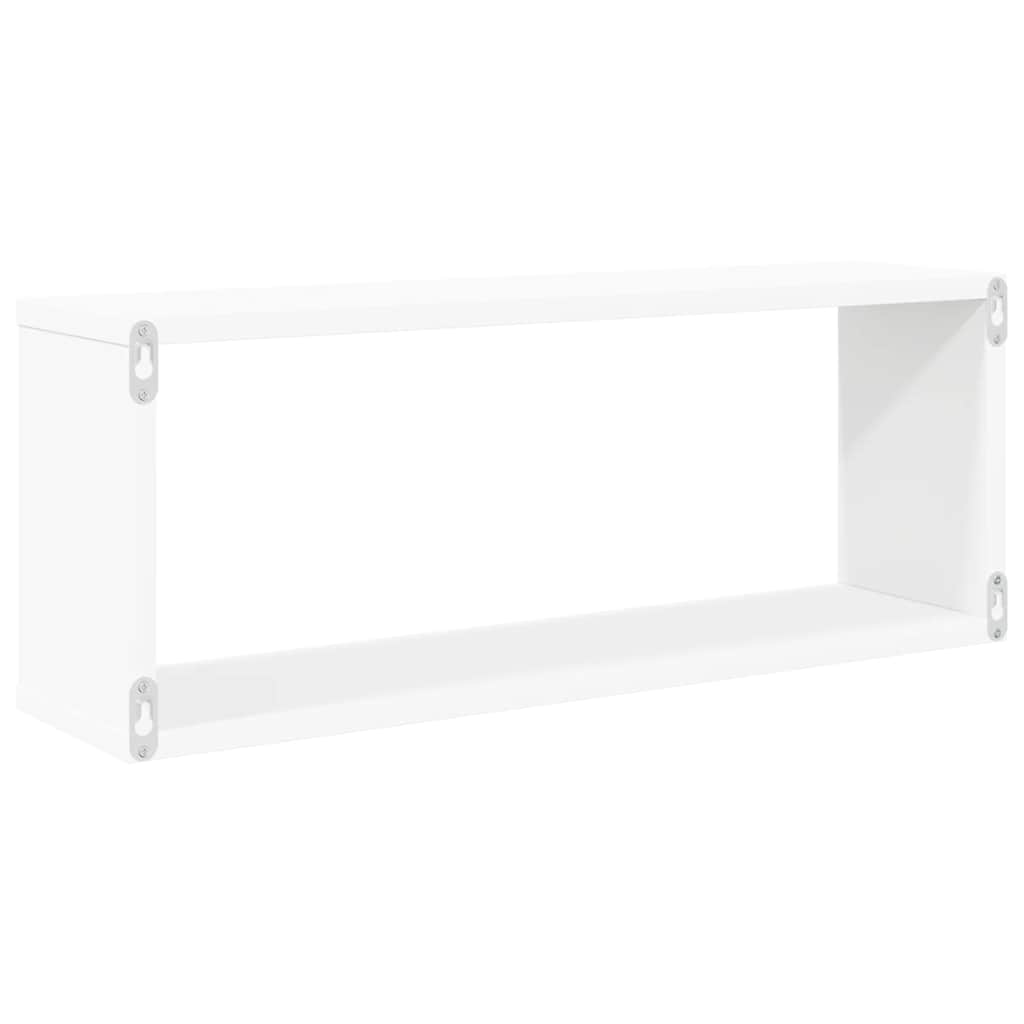 Würfelregale 2 Stk. Weiß 60x15x23 cm Holzwerkstoff