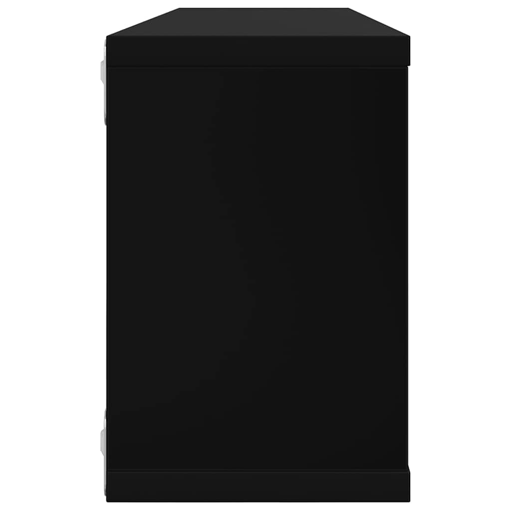 Würfelregale 2 Stk. Schwarz 60x15x23 cm Holzwerkstoff