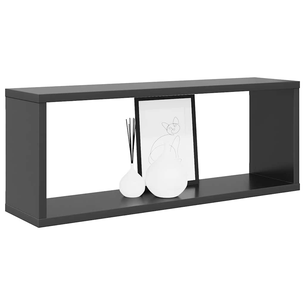 Würfelregale 6 Stk. Grau 60x15x23 cm Holzwerkstoff