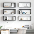 Würfelregale 6 Stk. Grau 60x15x23 cm Holzwerkstoff