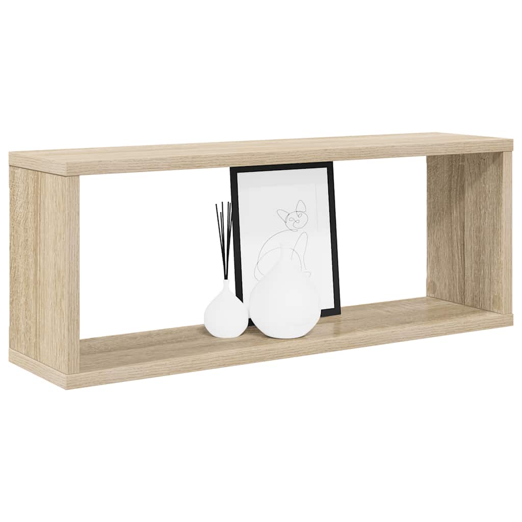 Würfelregale 2 Stk. Sonoma-Eiche 60x15x23 cm Holzwerkstoff