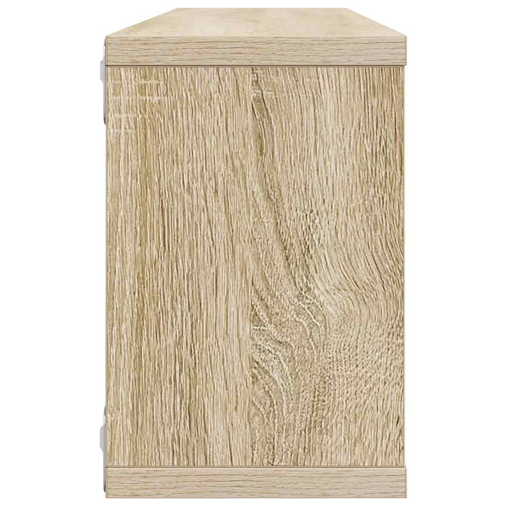 Würfelregale 2 Stk. Sonoma-Eiche 60x15x23 cm Holzwerkstoff