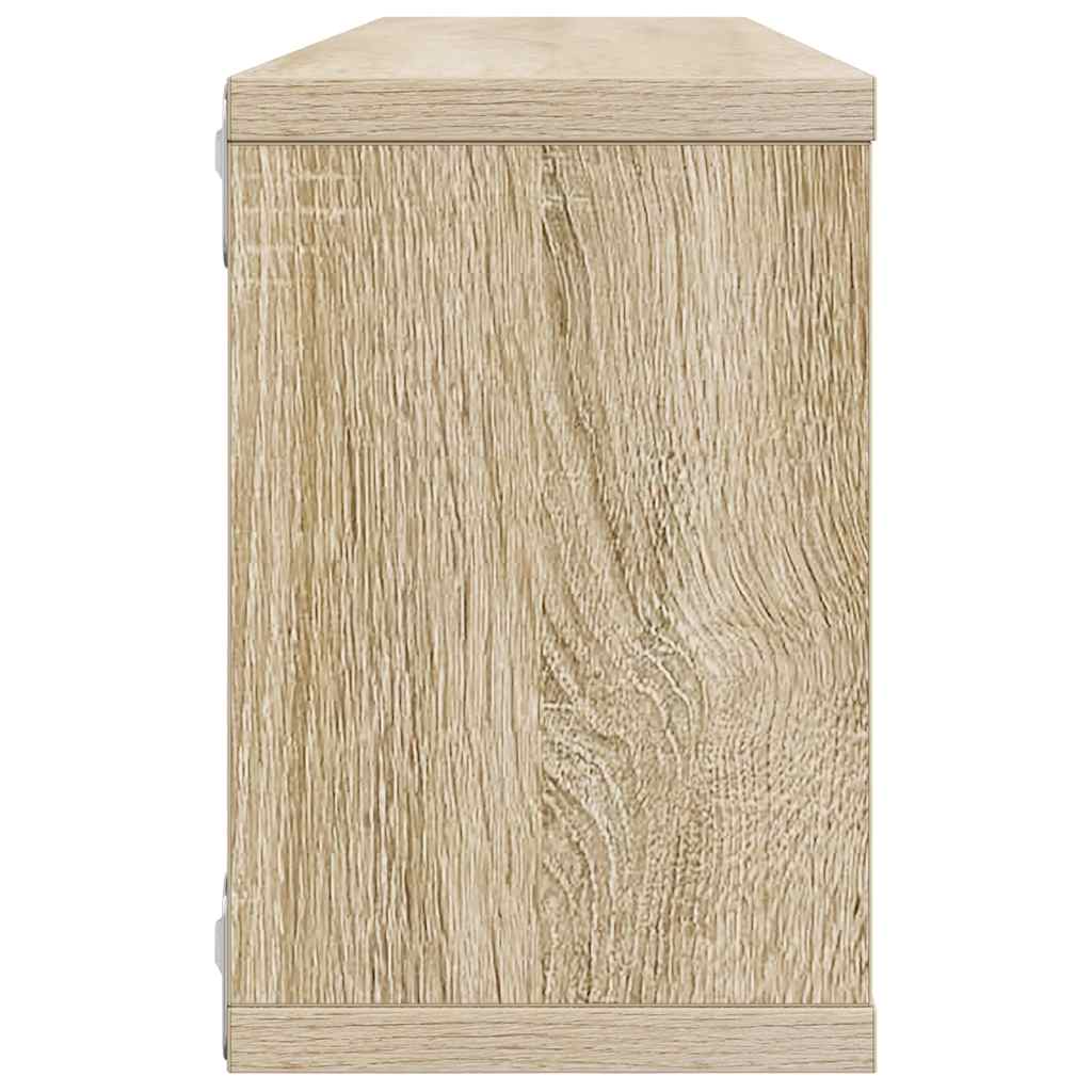 Würfelregale 4 Stk. Sonoma-Eiche 60x15x23 cm Holzwerkstoff