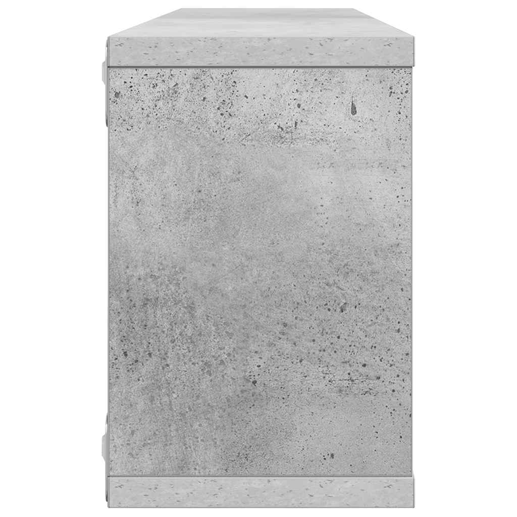 Würfelregale 4 Stk. Betongrau 60x15x23 cm Holzwerkstoff