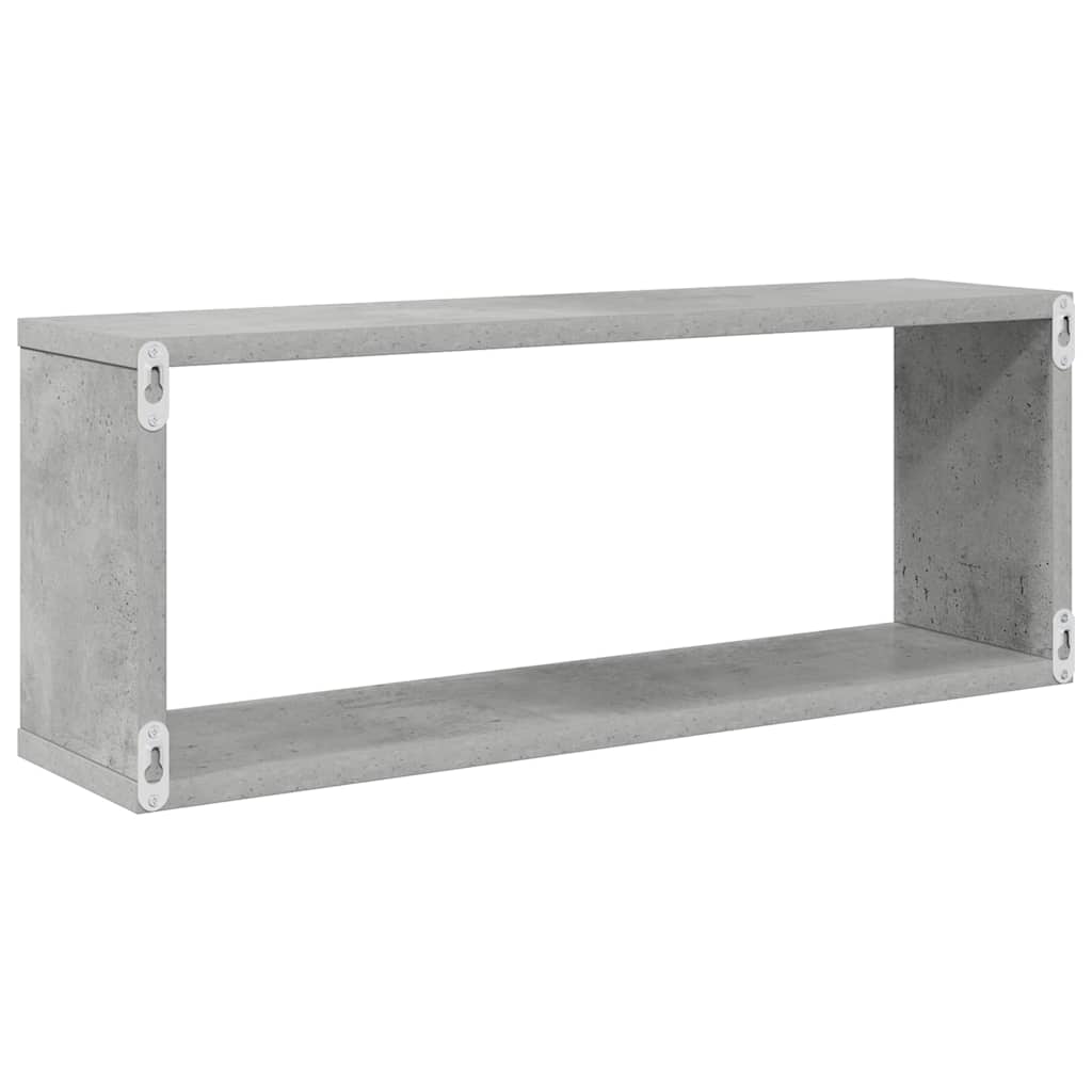 Würfelregale 4 Stk. Betongrau 60x15x23 cm Holzwerkstoff