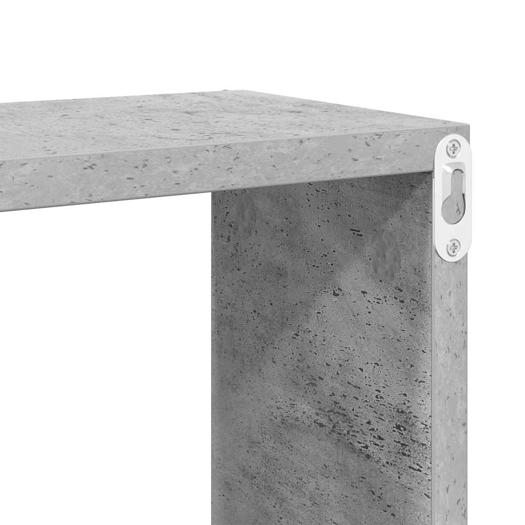 Würfelregale 4 Stk. Betongrau 60x15x23 cm Holzwerkstoff