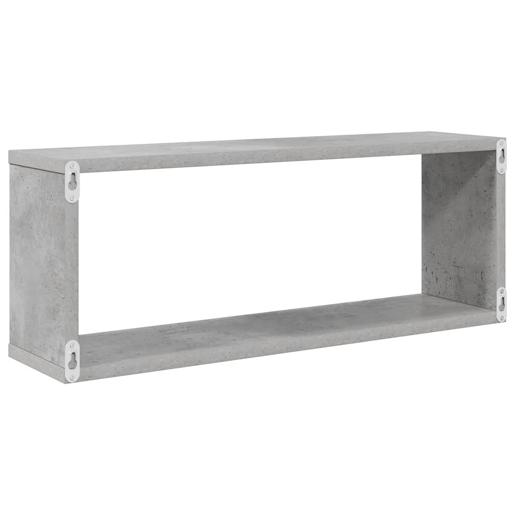 Würfelregale 6 Stk. Betongrau 60x15x23 cm Holzwerkstoff
