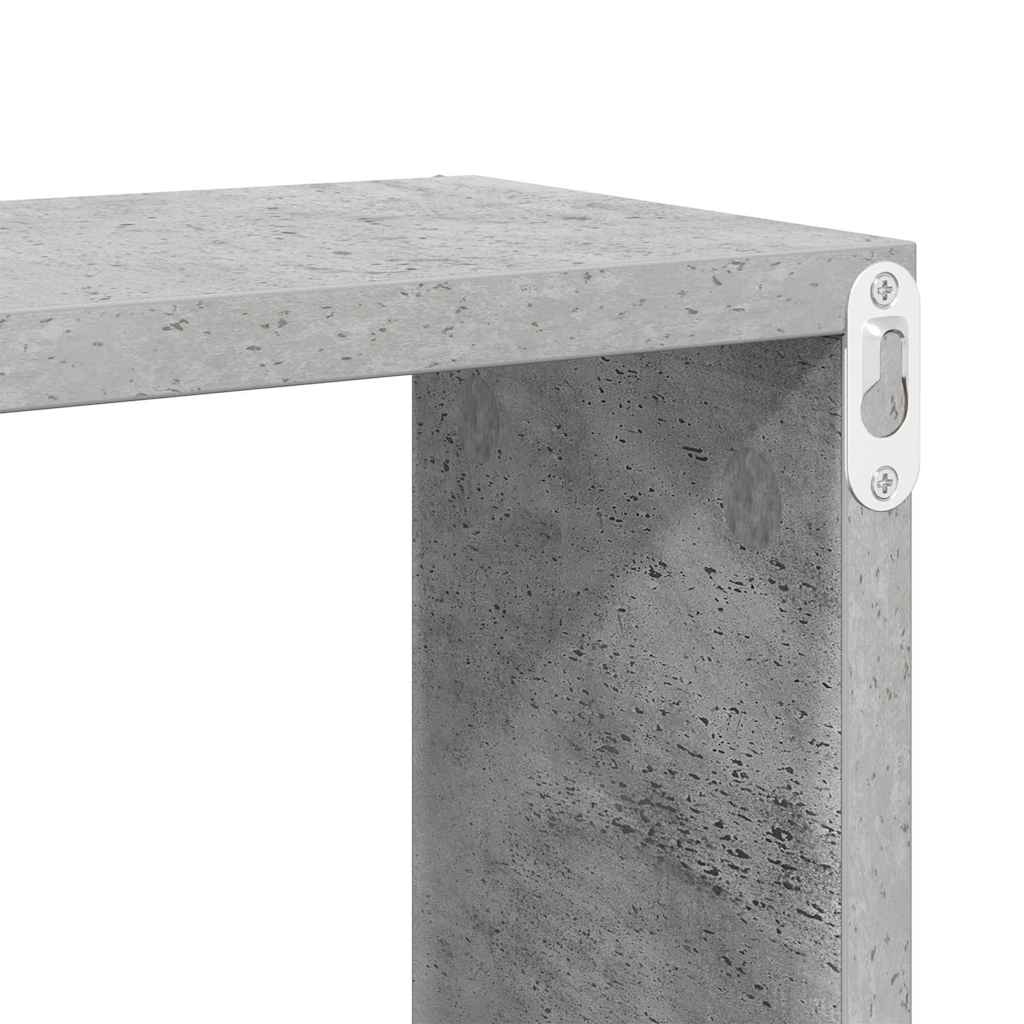 Würfelregale 6 Stk. Betongrau 60x15x23 cm Holzwerkstoff