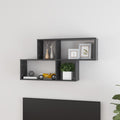 Wandregal Grau 100x18x53 cm Holzwerkstoff