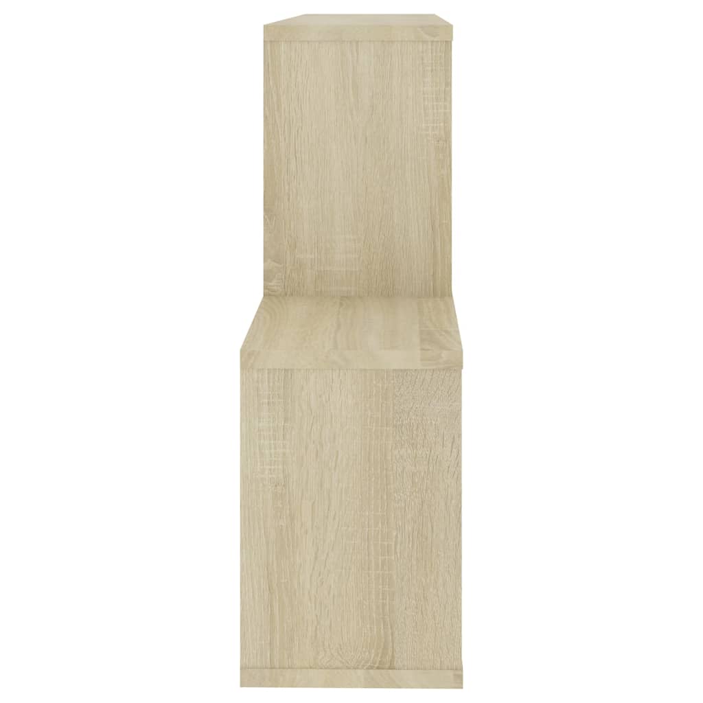 Wandregal Weiß und Sonoma-Eiche 100x18x53 cm Holzwerkstoff