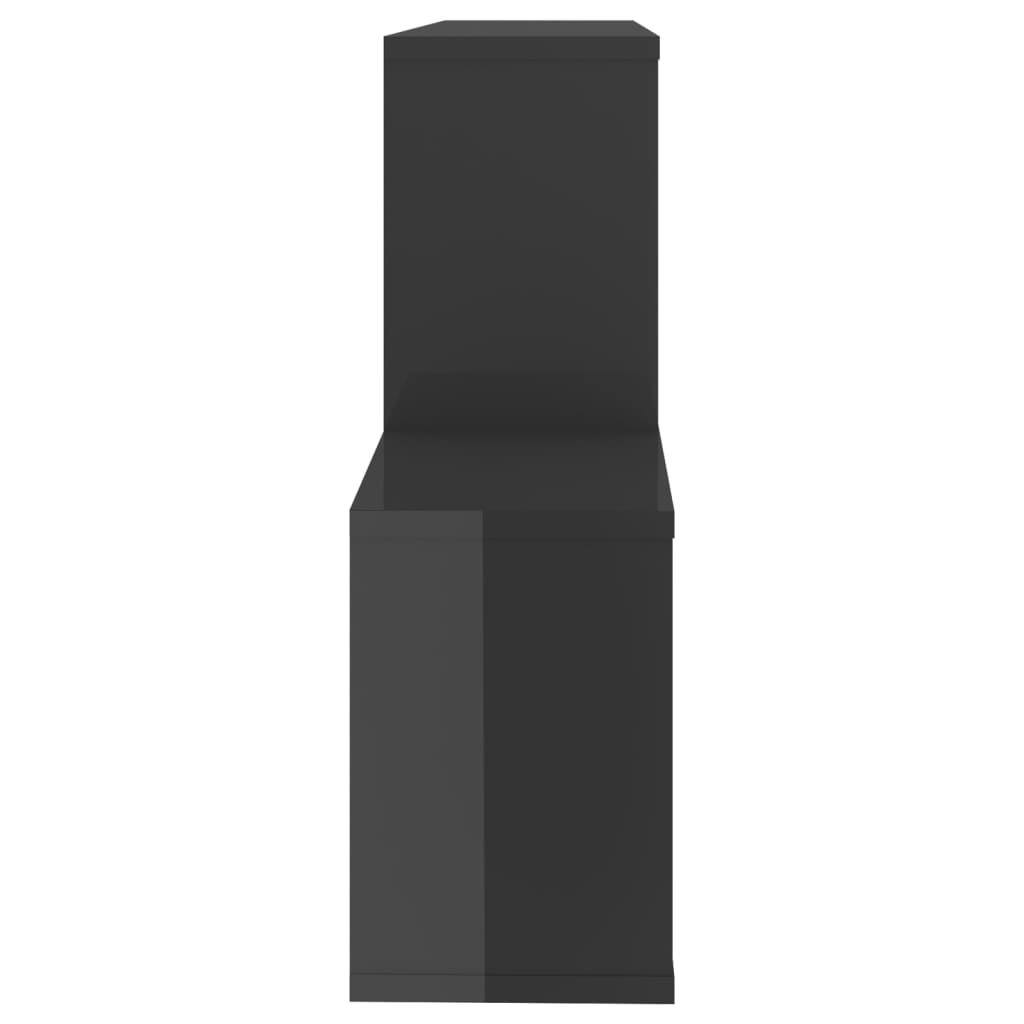 Wandregal Hochglanz-Grau 100x18x53 cm Holzwerkstoff