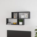 Wandregal Hochglanz-Grau 100x18x53 cm Holzwerkstoff