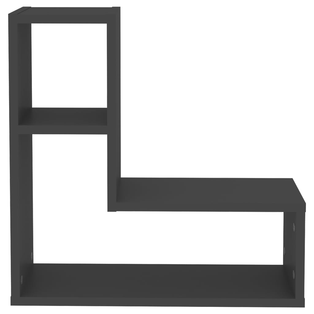 Wandregale 2 Stk. Grau 50x15x50 cm Holzwerkstoff
