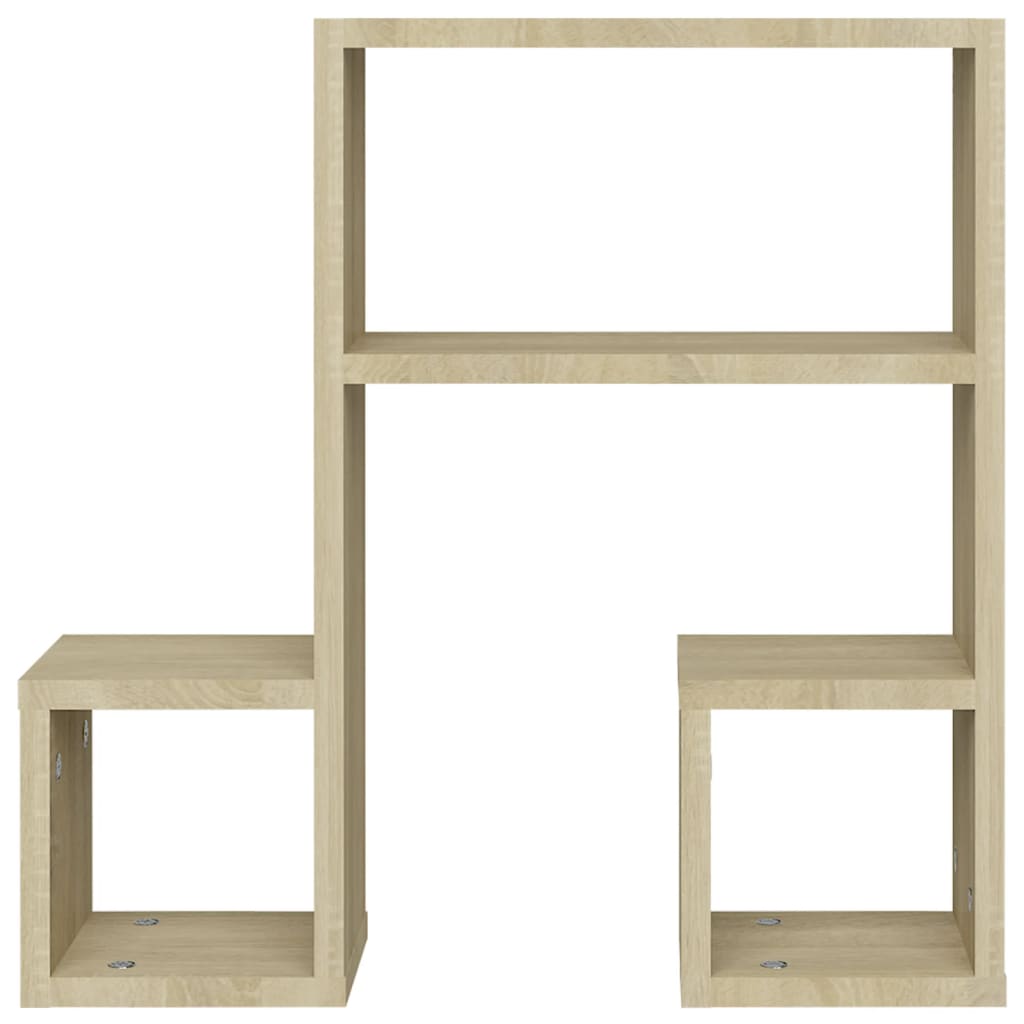 Wandregale 2 Stk. Sonoma-Eiche 50x15x50 cm Holzwerkstoff