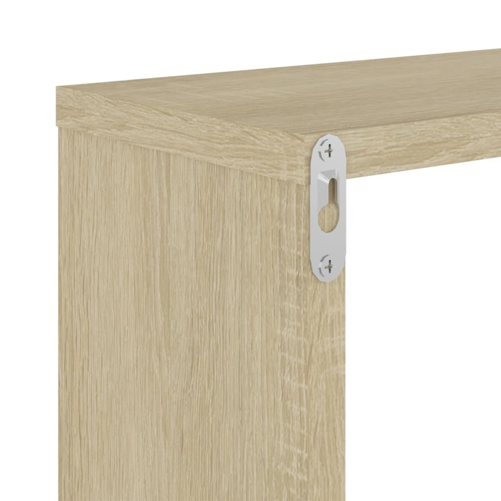 Wandregale 2 Stk. Sonoma-Eiche 50x15x50 cm Holzwerkstoff