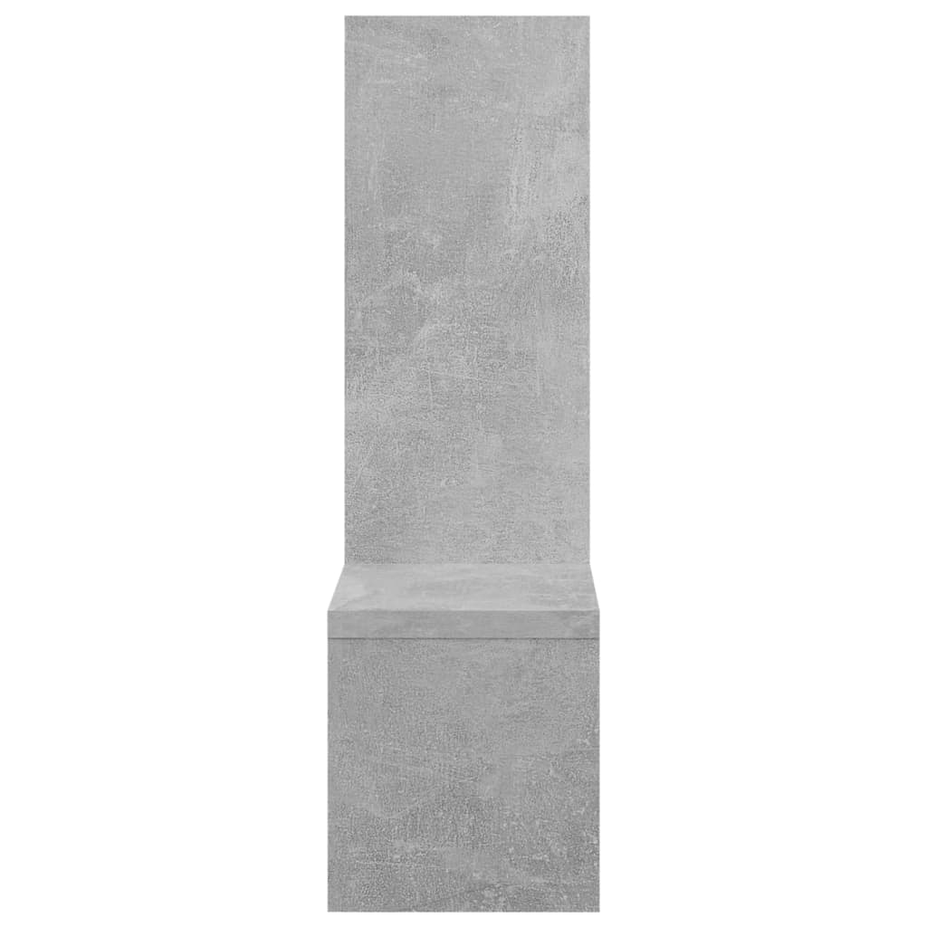 Wandregale 2 Stk. Betongrau 50x15x50 cm Holzwerkstoff