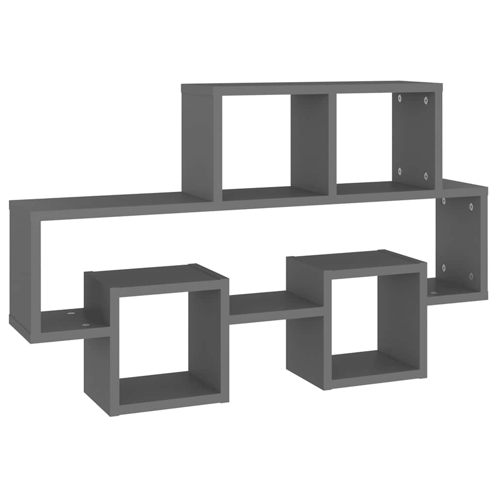 Wandregal in Autoform Grau 82x15x51 cm Holzwerkstoff