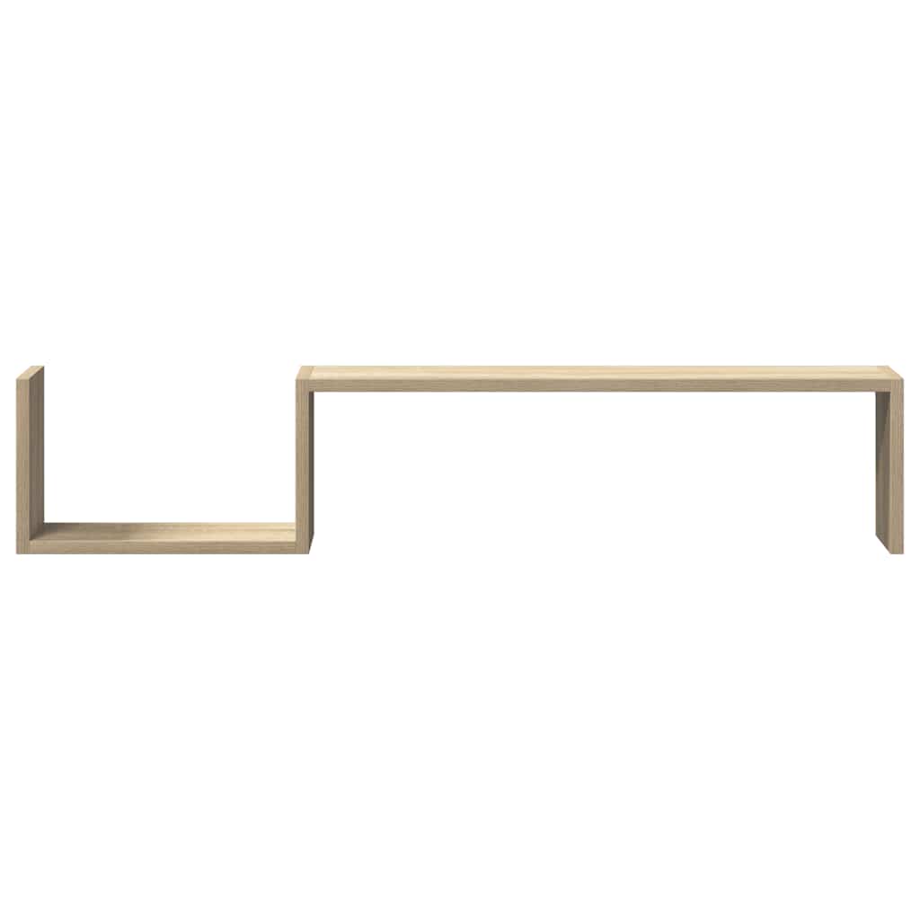 Wandregale 2 Stk. Sonoma-Eiche 100x15x20 cm Holzwerkstoff
